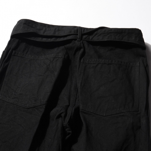 COMOLI / コモリ | デニム ベルテッドパンツ - Black | 通販 - 正規 