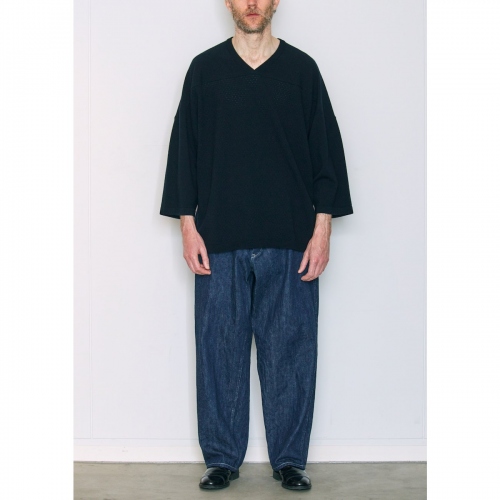 COMOLI / コモリ | デニム ベルテッドパンツ - Navy | 通販 - 正規取扱 