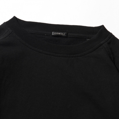 COMOLI / コモリ | インレイ起毛 長袖クルー - Black | 通販 - 正規 