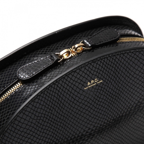 A.P.C. / アーペーセー | ハーフムーンバッグ - スネーク柄 - Black  