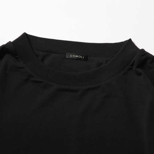 COMOLI / コモリ | ダブルレイヤー L/Sクルー - Navy | 通販 - 正規 