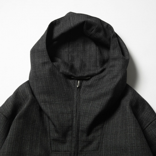 AURALEE / オーラリー | BLUEFACED WOOL DOUBLE CLOTH ZIP HOODIE 