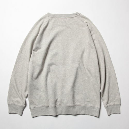 COMOLI / コモリ | インレイ起毛 長袖クルー - Heather Gray | 通販 