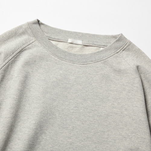 COMOLI / コモリ | インレイ起毛 長袖クルー - Heather Gray | 通販 