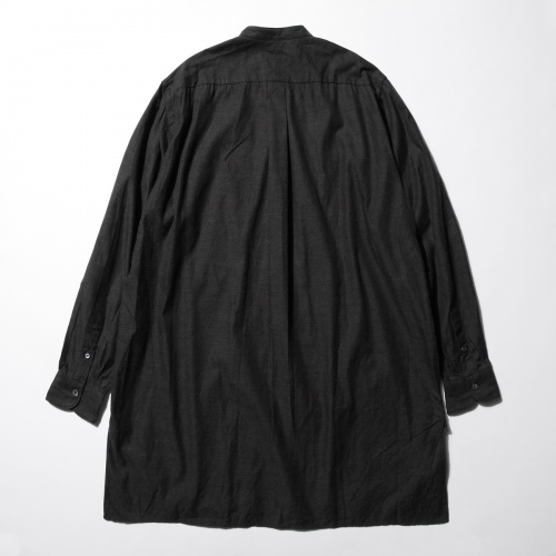 COMOLI / コモリ | コットンネル バンドカラーシャツ - Charcoal 