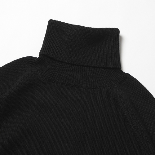 BATONER / バトナー | AGING WOOL TURTLE NECK (レディース) - Black 