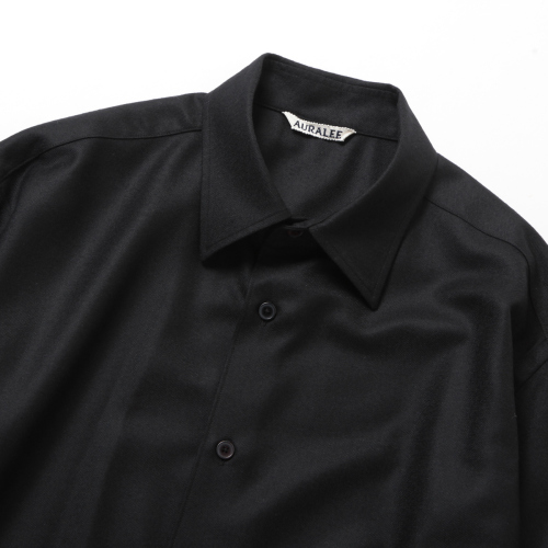 AURALEE / オーラリー | SUPER LIGHT WOOL SHIRT (レディース) - Black 