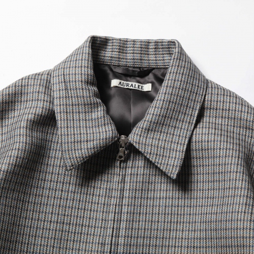 AURALEE / オーラリー | DOUBLE FACE CHECK ZIP BLOUSON (メンズ 