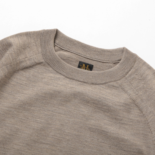 BATONER / バトナー | BABY WOOL CREW NECK (レディース) - Beige 