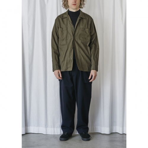 COMOLI / コモリ | ウールナイロン ミリタリーパンツ - Navy | 通販 