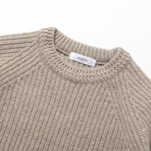 FUJITO / フジト | Rib Knit Sweater - Beige | 通販 - 正規取扱店 
