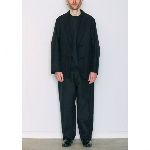COMOLI / コモリ | ウールギャバ 2タックパンツ - Navy | 通販 - 正規 