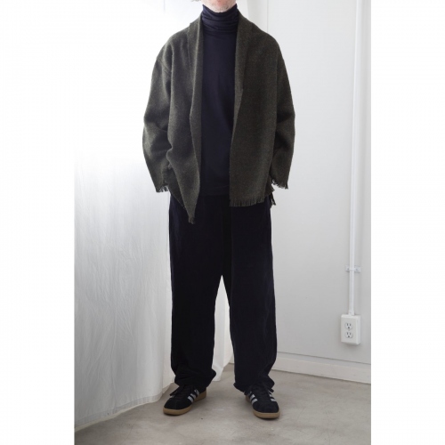 COMOLI / コモリ | ウール天竺 長袖タートルネック - Charcoal | 通販 
