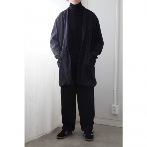 COMOLI / コモリ | ウール天竺 長袖タートルネック - Charcoal | 通販 