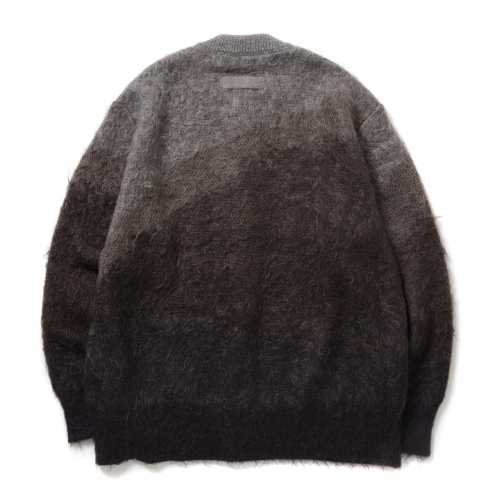 stein / シュタイン | GRADATION MOHAIR KNIT CARDIGAN - Brown Grey 