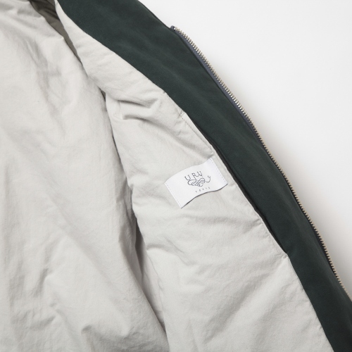 URU / ウル | FAKE LEATHER - ZIP UP BLOUSON - D.Green | 通販 - 正規 