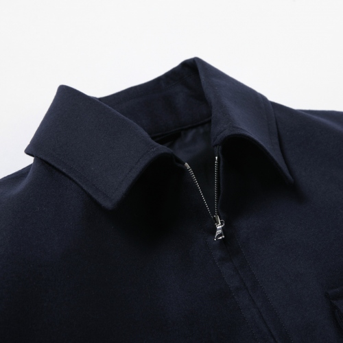 COMOLI / コモリ | フラノZIPブルゾン - Navy | 通販 - 正規取扱店 
