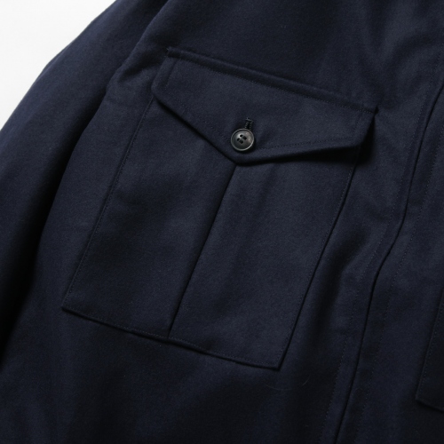 COMOLI / コモリ | フラノZIPブルゾン - Navy | 通販 - 正規取扱店 