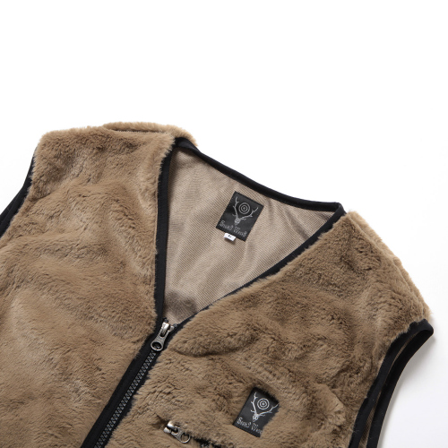 South2 West8 / サウスツーウエストエイト | Piping Vest - Micro Fur 