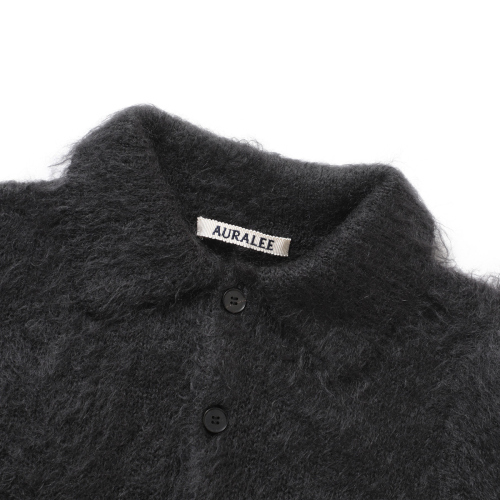 AURALEE / オーラリー | BRUSHED SUPER KID MOHAIR KNIT POLO (メンズ 