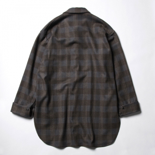 URU / ウル | WOOL CHECK OVER SHIRTS - Gray | 通販 - 正規取扱店 