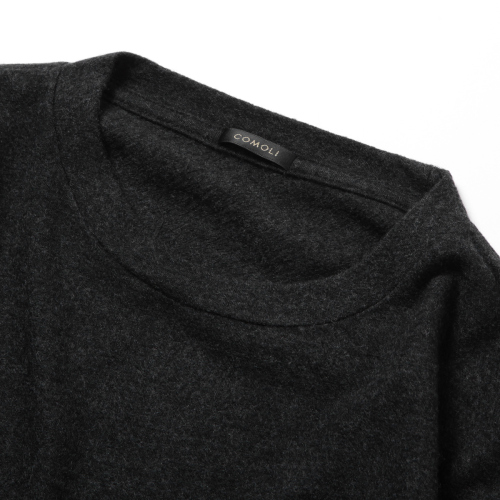COMOLI / コモリ | ウール天竺 長袖クルー - Charcoal | 通販 - 正規 