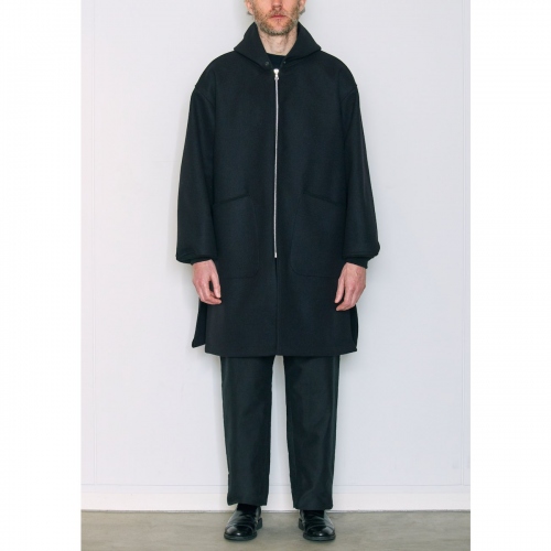 COMOLI / コモリ | メルトン フーデッドコート - Navy | 通販 - 正規 