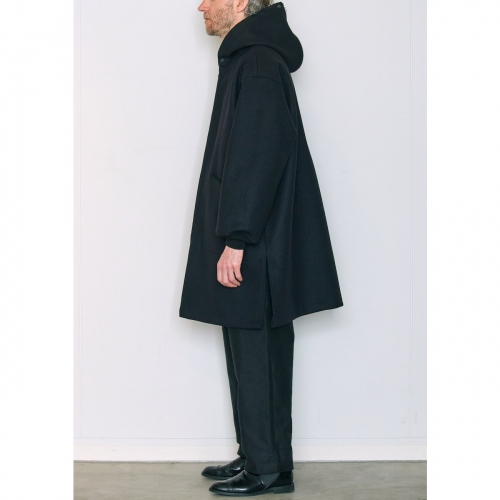 COMOLI / コモリ | メルトン フーデッドコート - Navy | 通販 - 正規 