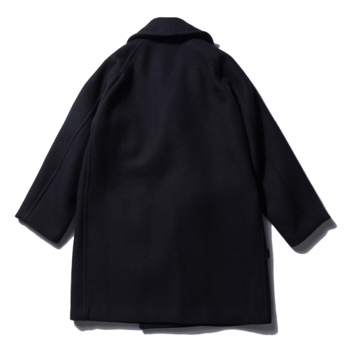 COMOLI / コモリ | ウール ショールカラーコート - Navy | 通販 - 正規 