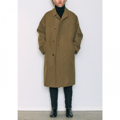 COMOLI / コモリ | ウールコットン バルカラーコート - Khaki | 通販 