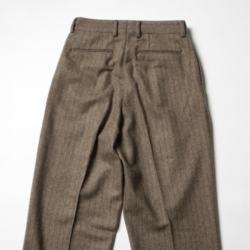 NEAT / ニート | Felting Flannel Chalk Stripe / Wide - Brown | 通販 