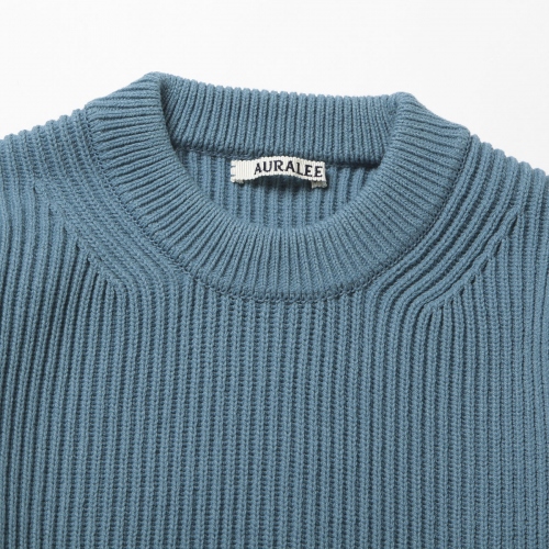 AURALEE / オーラリー | SUPER FINE WOOL RIB KNIT BIG P/O (メンズ 