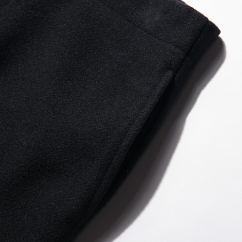 COMOLI / コモリ | ウールサテン バックストラップパンツ - Navy  