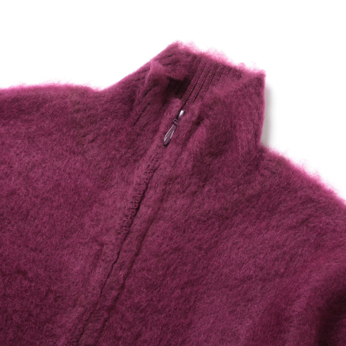 Needles / ニードルズ | Zipped Mohair Cardigan - Solid - Bordeaux 