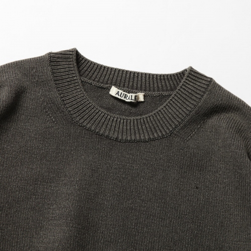 AURALEE / オーラリー | FRENCH MERINO STONE WASHED KNIT P/O (メンズ 