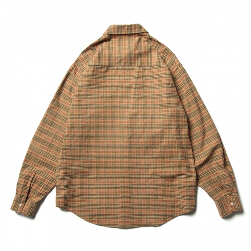 maatee&sons 旨し ガンクラブチェックシルクシャツ