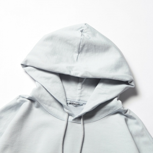 AURALEE ORGANIC COTTON COMPACT GRADATION DYED SWEAT P/O PARKA 