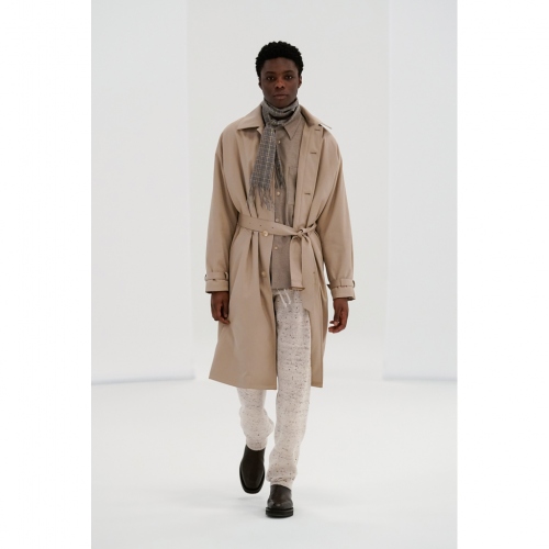 AURALEE / オーラリー | WASHED FINX CHAMBRAY TWILL SOUTIEN COLLAR 