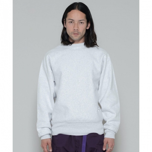 BEDWIN / ベドウィン | L/S HEAVY COTTON C-NECK SWEAT 「LOU」 - Gray 