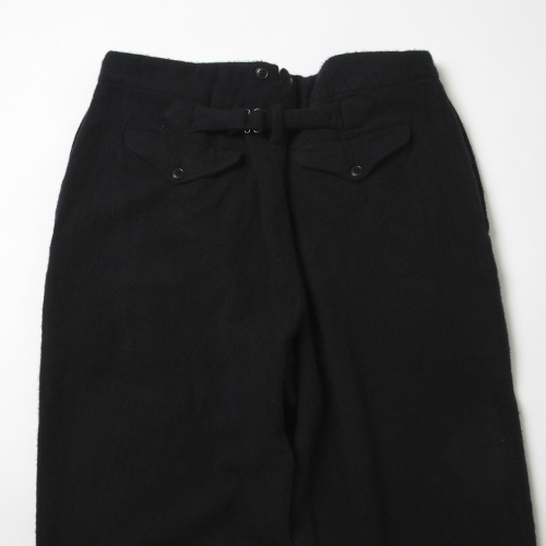 COMOLI / コモリ | 縮絨ウール バックストラップパンツ - Navy | 通販 