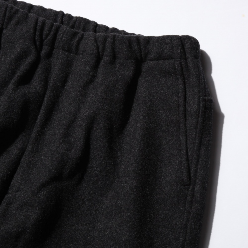 COMOLI / コモリ | ウールジャージ ドローストリングパンツ - Charcoal 