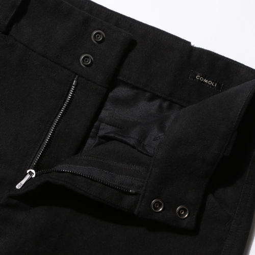COMOLI / コモリ | モールスキン ライダーパンツ - Black | 通販 