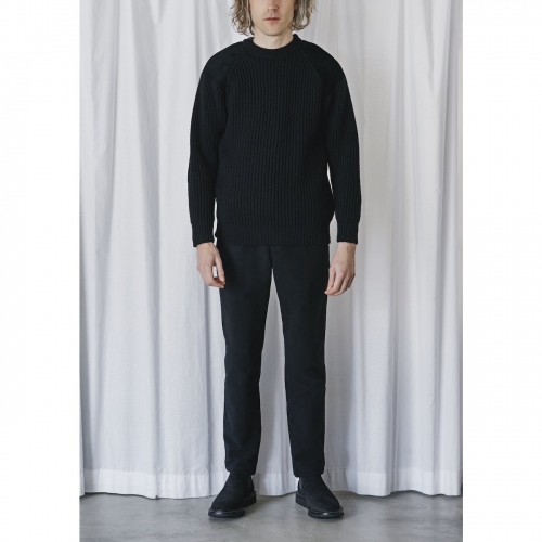 COMOLI / コモリ | BLACK SHEEP 別注 ガンパッチニット - Black | 通販 