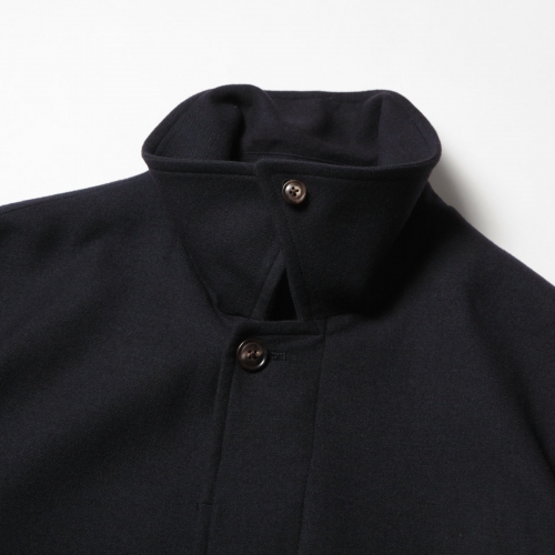 URU / ウル | WOOL GABARDINE / BALMACAAN COAT - Navy | 通販 - 正規 