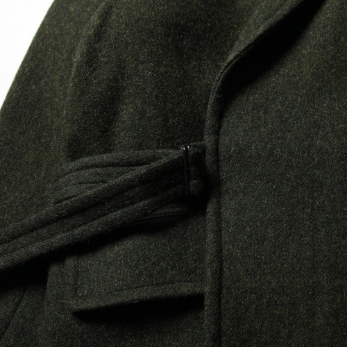 COMOLI / コモリ | ウール ショールカラーコート - Green | 通販 