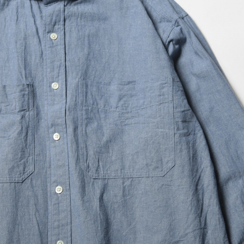 Porter Classic / ポータークラシック | WIDE POCKET SHIRT - Blue 