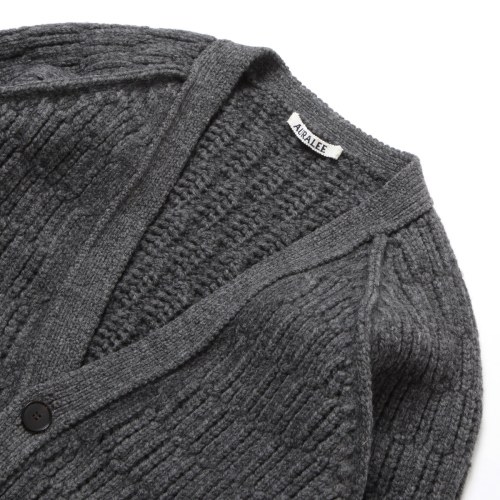 AURALEE / オーラリー | WOOL CORD RIB KNIT CARDIGAN (レディース 