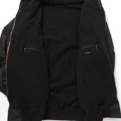 COMOLI / コモリ | コットンナイロン ジップパーカ - Black | 通販 