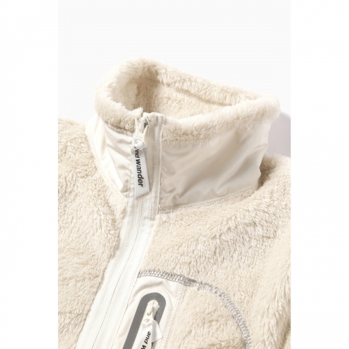 and wander / アンドワンダー | high loft fleece jacket - Black 