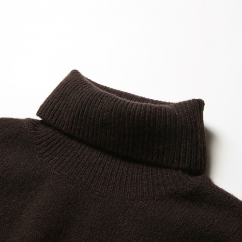 COMOLI / コモリ | ラムズウール タートルネックニット - Brown | 通販 